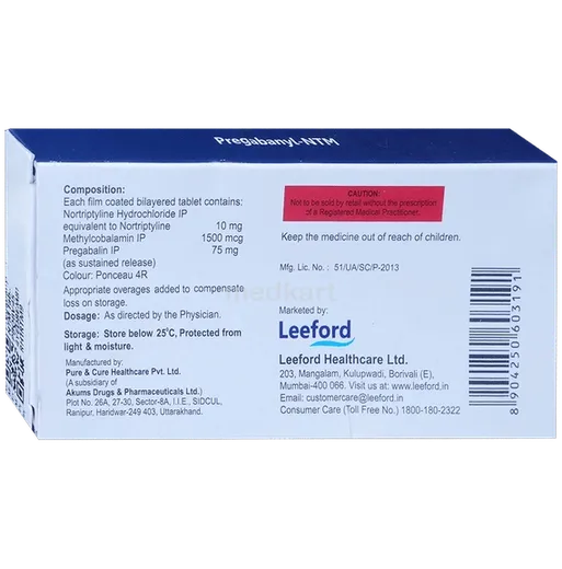 pregabanyl ntm tablet 10's